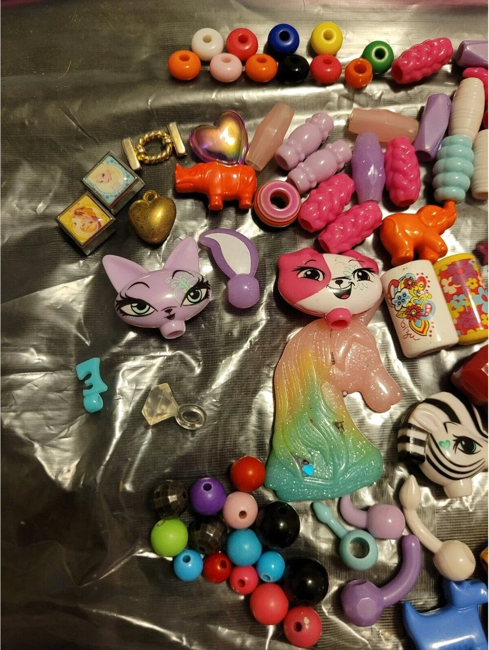 Mixed Kids Fashion Beads Charms Jewelry Making Lot Pop Beads Toy Accessories
